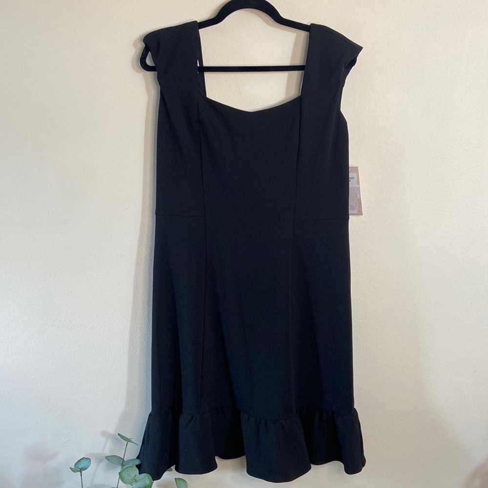 New Black Nanette Lepore Short Dress Sleeveless Ruffles size 8